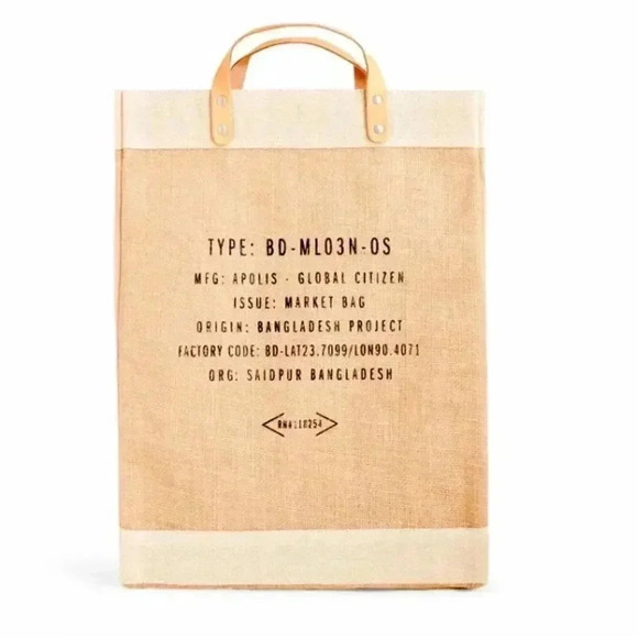 Apolis Global Citizen Market Tote Like New Austin Chicago Beach Scandi Girl - Picture 4 of 17